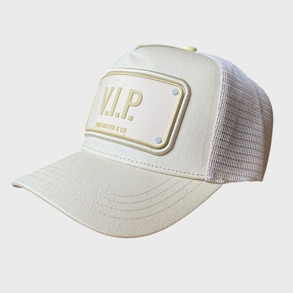 NWT John Hatter & Co VIP Trucker Hat Cap Ivory/Cream Adjustable Unisex Streetwea main image 10